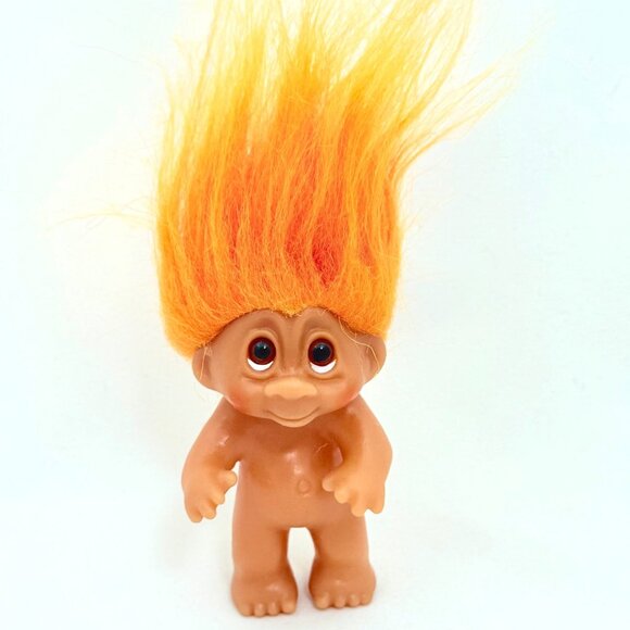 Vintage Signed DAM Good Luck Troll Doll (1985) 4 Inches - Picture 1 of 6